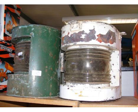 Two vintage nautical signal lampsCONDITION REPORTWe have attached a number of additional images to showcase the lot in furthe