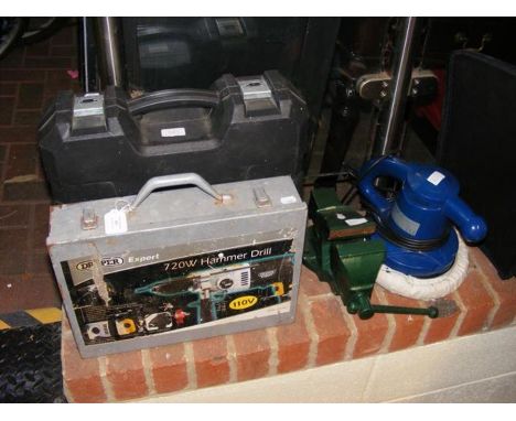 A Draper Expert 720watt hammer drill, together with a Titan hammer drill etc.