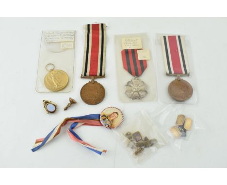 A collection of medals to include WWI Victory Medal, silver Belgium Medal for Civic Merit, Special Constabulary Medals togeth