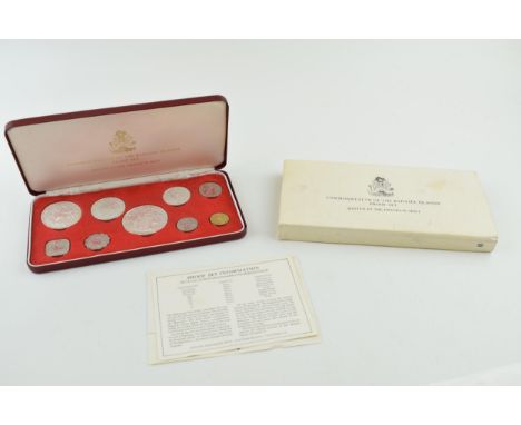 Cased silver set of coins 'Commonwealth of the Bahama Islands Proof set' to include 72.8g of sterling silver, 27.9g of .800 s