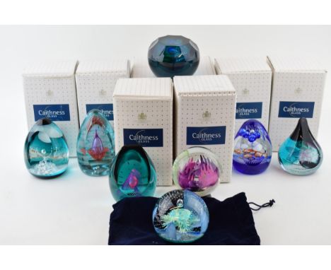 Caithness paperweights, all boxed, to include Into the Light, Millenium Vision, Saladin, Millenium Carousel, Shooting Star, M