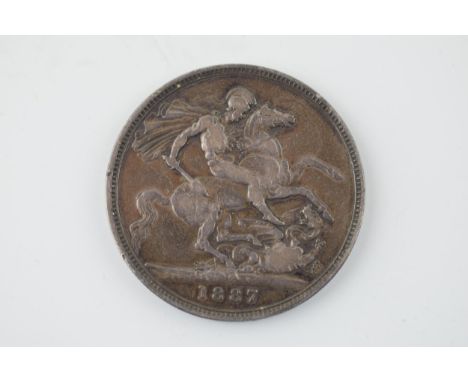 A Victorian silver crown 1887. Weight 28.0 grams.  In good condition with minimal wear to coin.