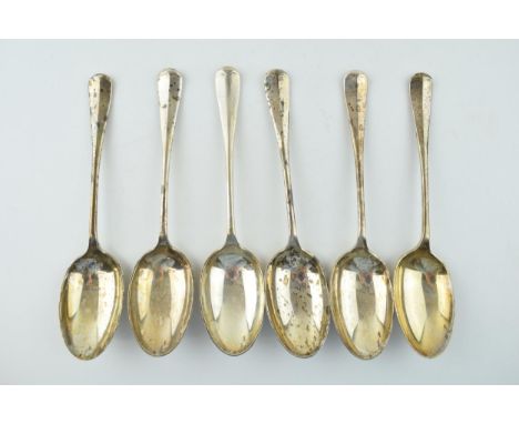 Six silver table spoons, Sheffield 1932, 350.0g.