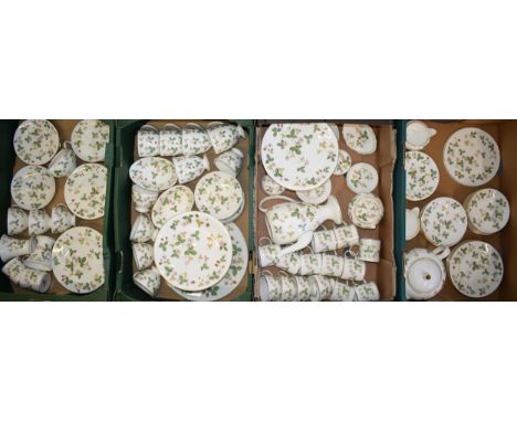 A large and extensive collection of Wedgwood Wild Strawberry to tea ware to include a teapot, a coffee pot, a gateau plate, c