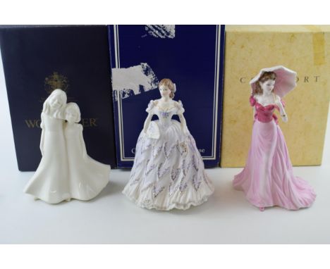 Boxed Royal Worcester 'The Last Waltz', 'Friendship' and boxed Coalport limited edition 'Summer Stroll' (3).  In good conditi