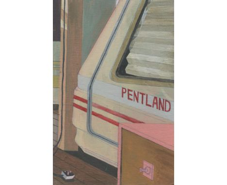 Ruairi Fallon  Pentland, 2022 Acrylic on Mount Card  Signed on Verso  15 x 10cm (5¾ x 3¾ in.)
Education
&nbsp;
2014-2015 Univ