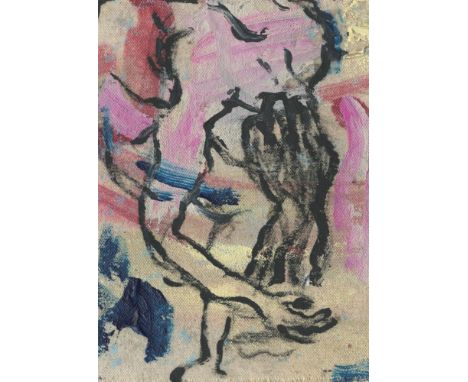 
	
		Kim Booker 
		Torture Garden (2) After Rodin, 2022 
		Oil and Acrylic on Canvas
		Signed on Verso 
		15 x 10cm (5¾ x 3¾ 