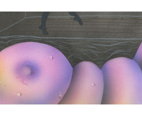 
	
		Larissa De Jesús Negrón 
		Don't Wake Me Up, 2022
		Acrylic and Colour Pencil on Paper
		Signed on Verso 
		10 x 15cm (3