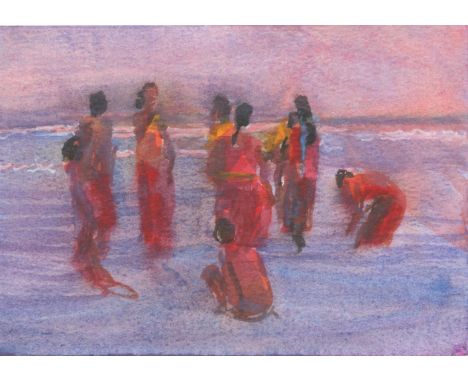 
	
		Simon Pierse
		Saris on The Beach, 2022
		Watercolour on Paper
		Signed on Verso
		10 x 15cm (3¾ x 5¾ in.)
		About
		&nb