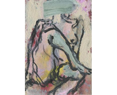 
	
		Kim Booker
		Torture Garden (1) After Rodin, 2022
		Oil and Acrylic on Canvas 
		Signed on Verso 
		15 x 10cm (5¾ x 3¾ i