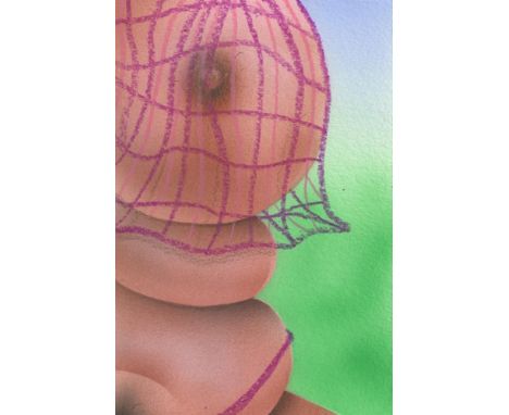 
	
		Larissa De Jesús Negrón 
		No Time For Shame, 2022
		Acrylic and Colour Pencil on Paper
		Signed on Verso 
		15 x 10cm (