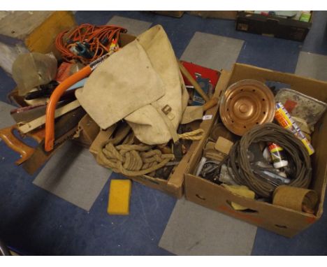 Four Boxes of Garden and Workshop Tools. 