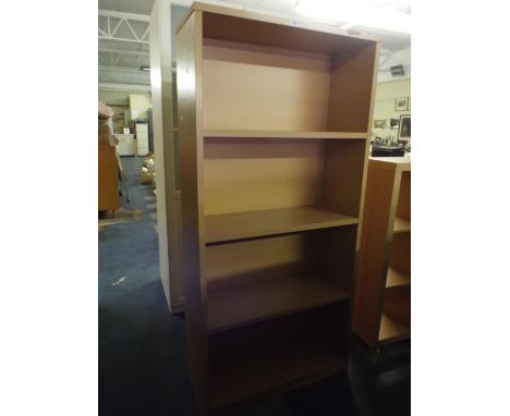 A Modern Four Shelf Open Bookcase. 