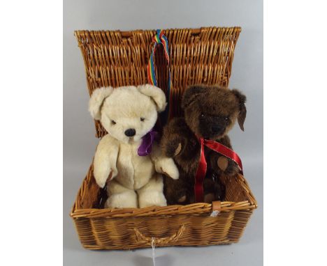 Two Merrythought Teddy Bears and A Fortnum and Mason Hamper.