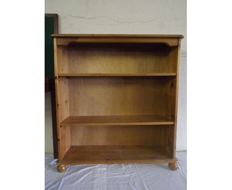 A Pine Two Shelf Open Bookcase. 