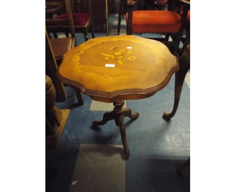 An Inlaid Italian Tripod Wine Table. 