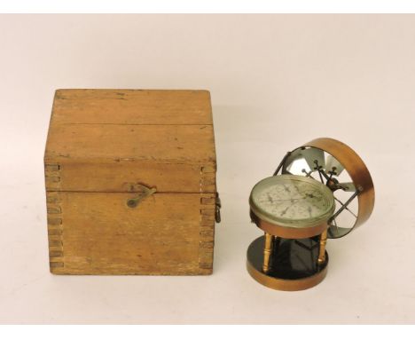 A Negretti & Zambra Anemometer in wood case