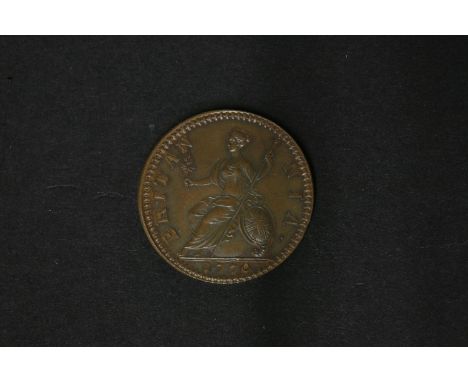 George III, proof copper halfpenny 1770, some light lustre to legends, VF-Unc, in Spink envelope with labels