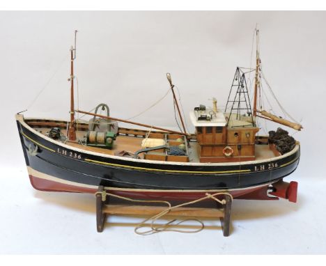 A model remote control trawler, with control unit