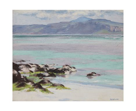 FRANCIS CAMPBELL BOILEAU CADELL R.S.A., R.S.W. (SCOTTISH 1883-1937)  IONA - BEN MORE   Signed, signed and inscribed verso 'Pr