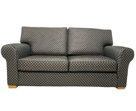 Multi-York - two-seat sofa upholstered in charcoal and silver fabricDimensions: Height:&nbsp;101cm&nbsp; Length/Width:&nbsp;2