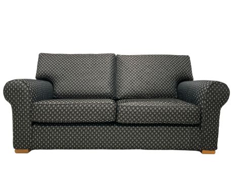 Multi-York - two-seat sofa upholstered in charcoal and silver fabricDimensions: Height:&nbsp;101cm&nbsp; Length/Width:&nbsp;2