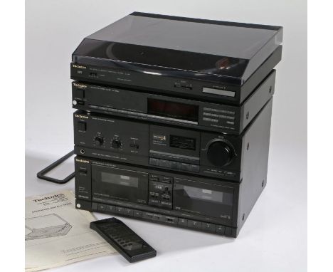 Technics SU-X920 Amplifier with doulbe cassette deck together with a ST-X930L tuner and a SL-J90 Turntable&nbsp;