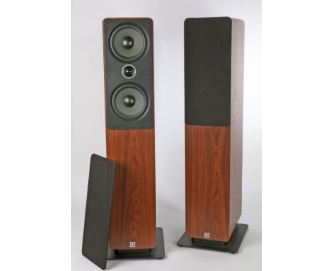 Pair of Q Acoustics 2050i floorstanding speakers, with user manual, 98 cm high, serial number 130187