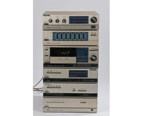 Aiwa Midi Hi-Fi system to include P80 stereo power amplifier, C80 stereo preamplifier, GE80 graphic equalizer, R80 stereo tun