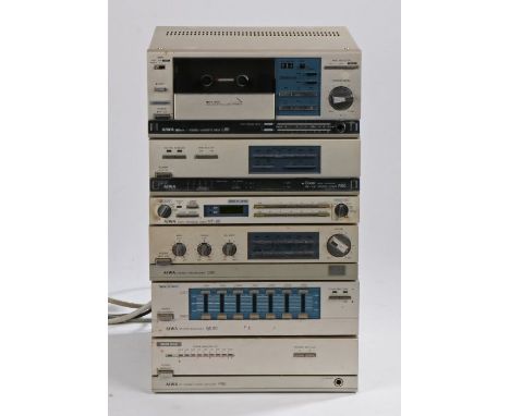 Aiwa Midi Hi-Fi system to include P80 stereo power amplifier, C80 stereo preamplifier, GE80 graphic equalizer, R80 stereo tun