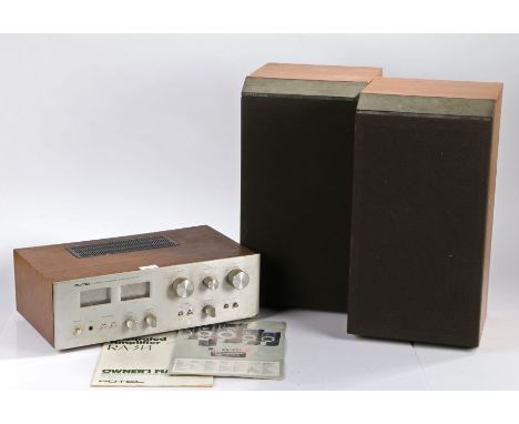 Rotel RA-314 Stereo intergrated Amplifier Serial number 101844903, together with a pair of Jamo 502 speakers both with Manual