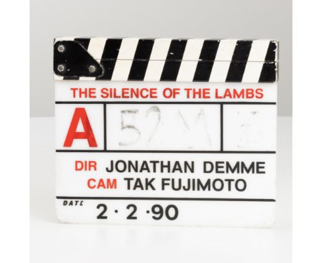 An original clapperboard from the production of Jonathan Demme's Oscar-winning thriller The Silence of the Lambs. Jodie Foste