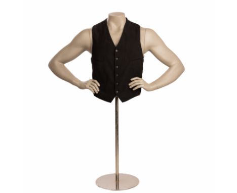 Original suit vest worn by the character of Thomas Crown (Steve McQueen) in the classic 1968 film The Thomas Crown Affair. Bo