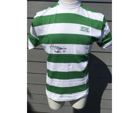 Billy McNeill Signed 1967 Celtic Shirt: Adult size replica shirt. Signed by him stating underneath autograph captain 67. Shir