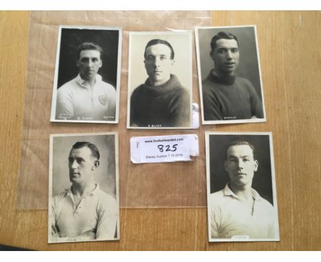 1920s Tottenham Player Portrait Football Postcards: Original Postcards by Jones or Crawford with postcard backs. Players incl