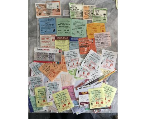 West Ham Football Ticket Collection: Unmissable Collection with the 4 winning FA Cup Finals. A mixture of home and away with 