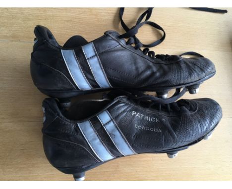 Ray Wilkins Match Worn Manchester United Football Boots: Given by Ray to physio Jim McGregor to give to his son as Ray said t