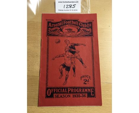 35/36 Arsenal v Newcastle United FA Cup Football Programme: Dated 19 2 1936 in very good condition with no team changes. Writ