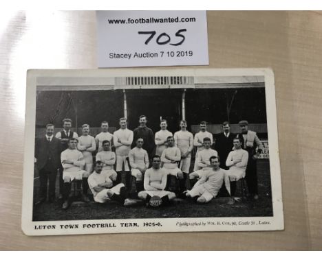 1905/06 Luton Town Football Postcard: Back has address and half penny stamp. Good with very light creasing.
