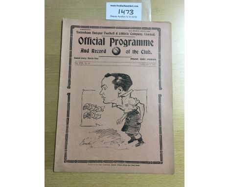 37/38 Tottenham Reserves v Coventry City Football Programme: Dated 5 2 1938 in very good condition with no team changes. Lond