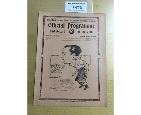 37/38 Tottenham Reserves v Coventry City Football Programme: Dated 5 2 1938 in very good condition with no team changes. Lond