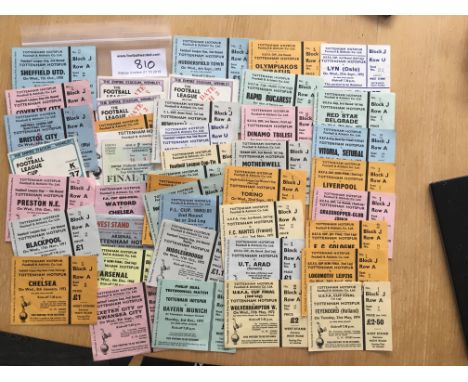 Tottenham Home Football Ticket Collection: Includes 1970s European Matches v Olympiakos Bucharest Tbilisi Arad Motherwell Tor