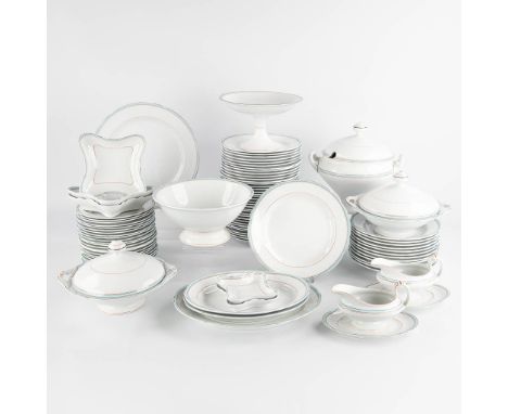 Regout Maastricht, a large dinner service, Faience.&nbsp;76 pieces36 plates12 deep soup plates11 desert plates1 tureen3 veget