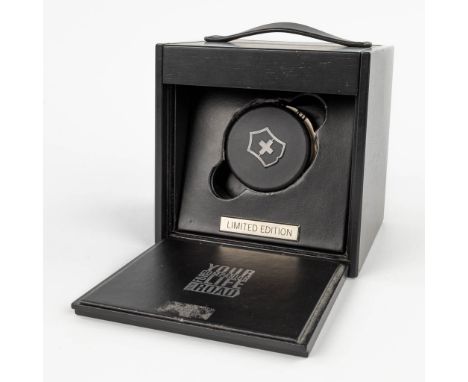 Victorinox, a travel alarm clock in the original box. Limited edition, 2010.&nbsp;Dimensions:(W:5,6 cm)