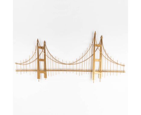 A wall decoration 'Golden Gate Bridge' in the style of Curtis Jere.&nbsp;Dimensions:(W:160 x H:74 cm)