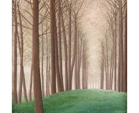 Greta CARTREUL (XX) 'Polderdyk'a painting, oil on panel.Dimensions:(W:45,5 x H:45,5 cm)
