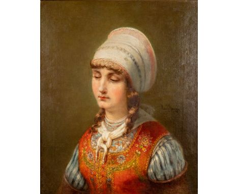 Hendricus Jacobus BURGERS (1834-1899) 'Portrait of an elegant lady'A painting, oil on canvas.&nbsp;Signed middle right.&nbsp;