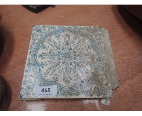 A vintage ceramic tile