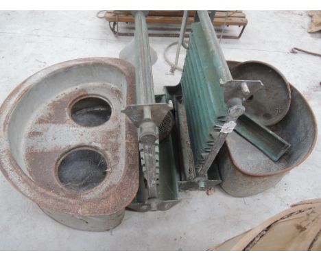 Two vintage milk coolers