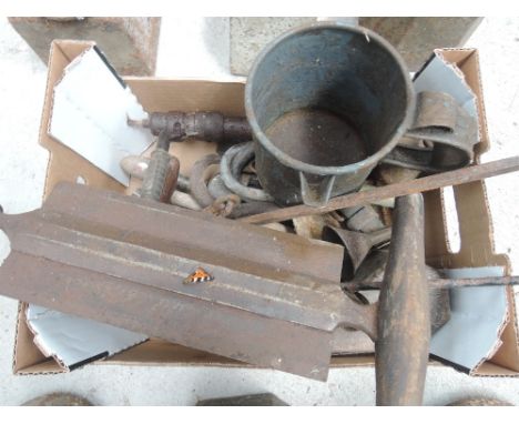 a box of miscellaneous hand tools etc